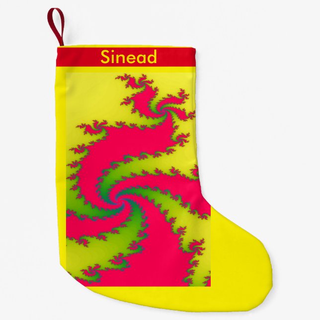 Chinese New Year Dragon Fractal Custom Stocking (Front)