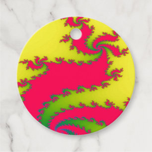 Chinese New Year Dragon Fractal Favour Tags