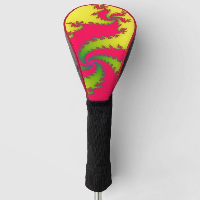 Chinese New Year Dragon Fractal Golf Driver Cover (Front)