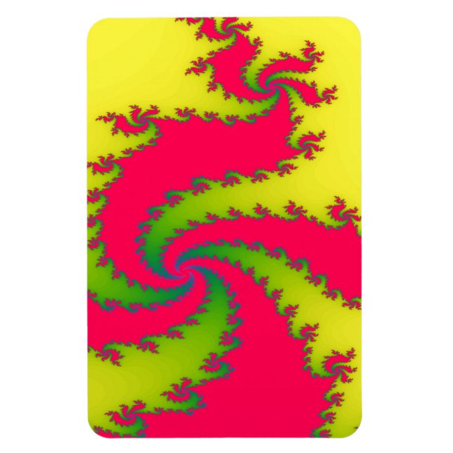 Chinese New Year Dragon Fractal Magnet (Vertical)