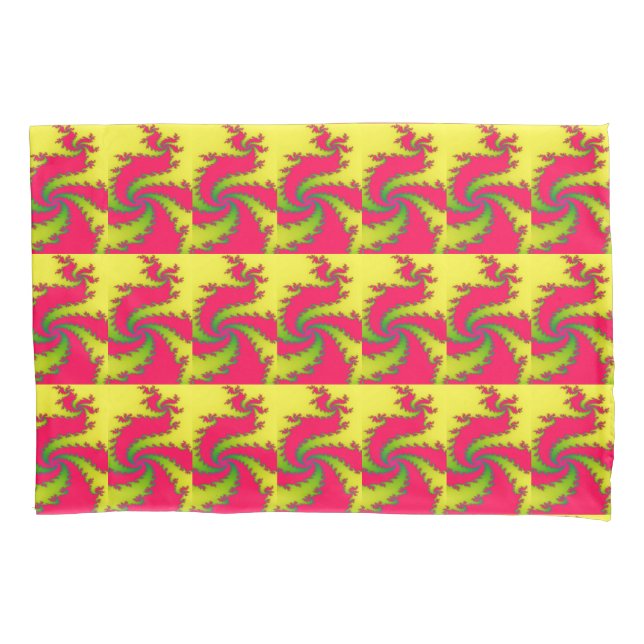 Chinese New Year Dragon Fractal Pillowcase (Front)
