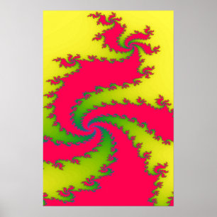 Chinese New Year Dragon Fractal Poster