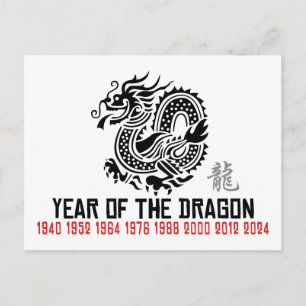 Chinese New Year Dragon Holiday Postcard