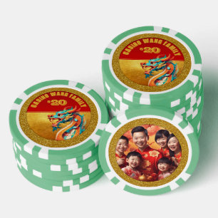 Chinese New Year Dragon personalised Photo poC Poker Chips