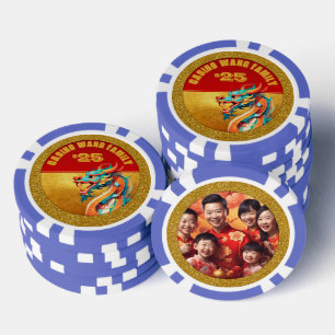Chinese New Year Dragon personalised Photo poC Poker Chips