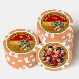Chinese New Year Dragon personalised Photo poC Poker Chips