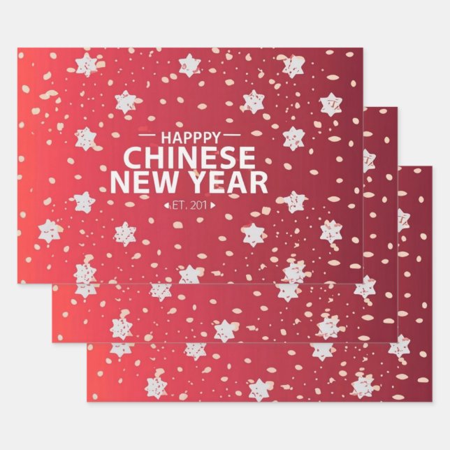Chinese New Year gift Wrapping Paper Sheet (Set)