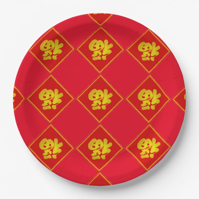 Chinese New Year Good Luck Paper Plates (Front)