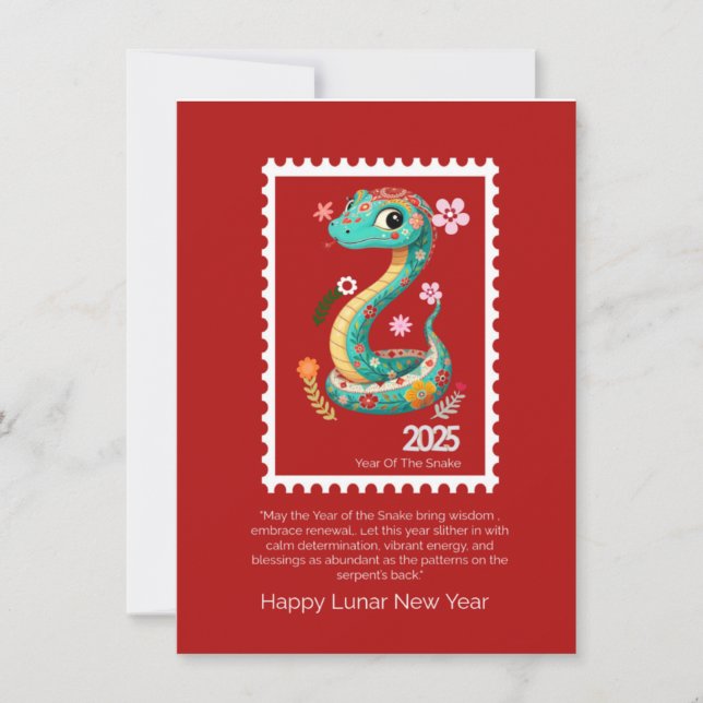 Chinese New Year Greeting Card 2025 (Front)