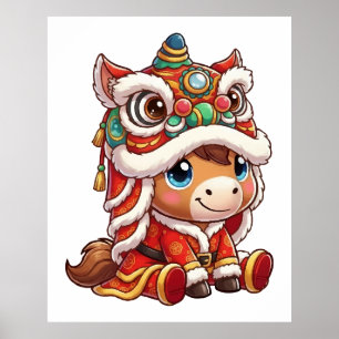 Chinese New Year Horse 2026 Zodiac Poster
