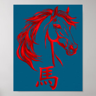 Chinese New Year Horse 2026 Zodiac Year Of The Hor Poster