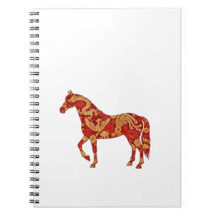 Chinese New Year Horse with Dragon Phoenix  Notebook