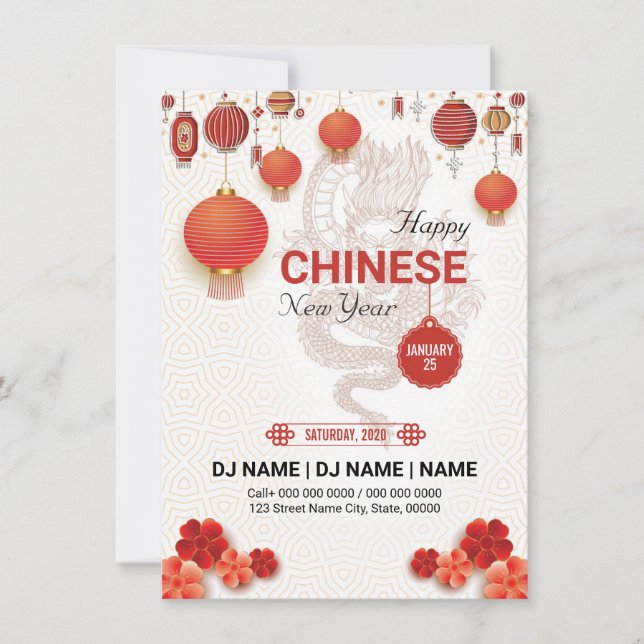 Chinese New Year Invitation Flyer (Front)