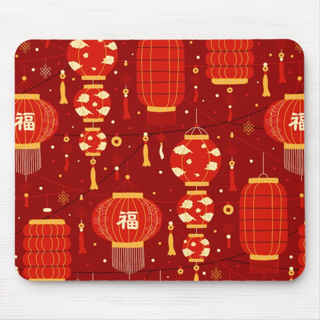 Chinese New Year Lamps  Mouse Mat (Front)