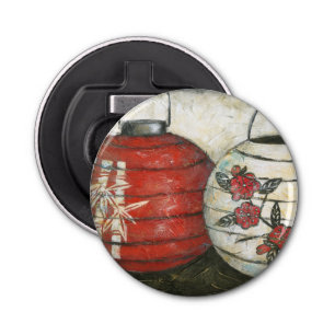 Chinese New Year Lanterns with Floral Print Bottle Opener