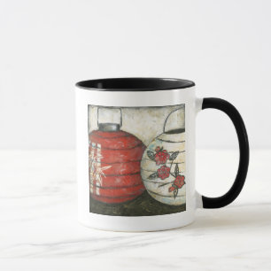 Chinese New Year Lanterns with Floral Print Mug