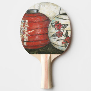 Chinese New Year Lanterns with Floral Print Ping Pong Paddle