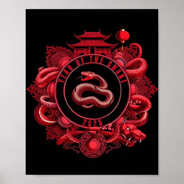 Chinese New Year Lunar New Year Of The Snake 2025  Poster (Front)