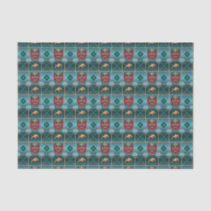 Chinese New Year of Ox - Green Check Pattern Tissue Paper