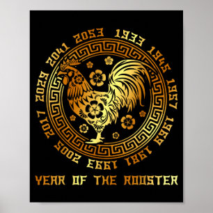 Chinese New Year Of Rooster Chinese Zodiac Year 20 Poster