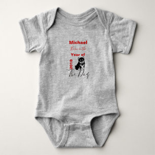 Chinese New Year of the Dog Personalised Baby Bodysuit