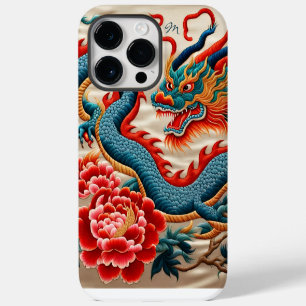 Chinese New Year of the Dragon 2024 Embroidery iPhone 14 Pro Max Case