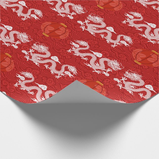 Chinese New year of the Dragon 2024 Wrapping Paper (Corner)