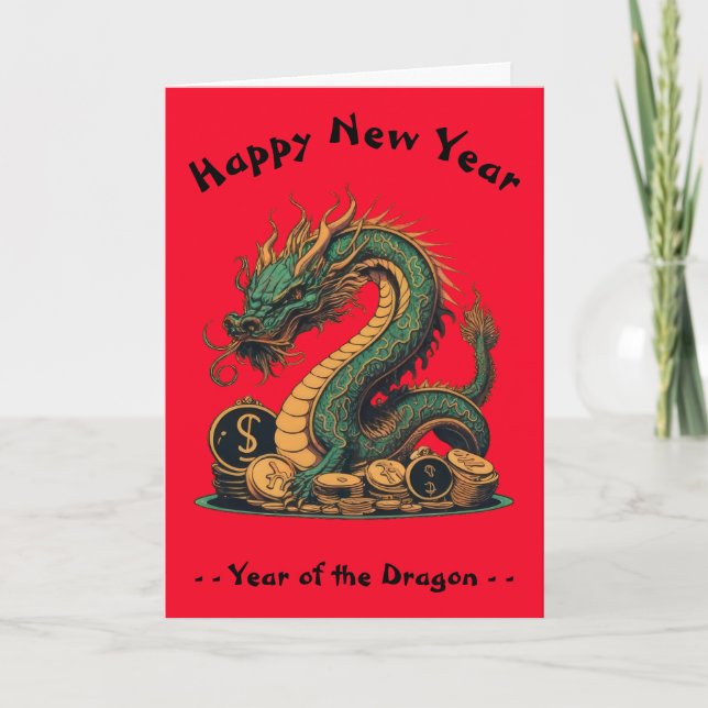 Chinese New Year of the Dragon Card (Front)