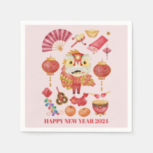Chinese New Year of the Dragon Paper Napkins
