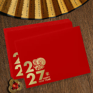 Chinese New year of the fire Goat 2027 Envelope