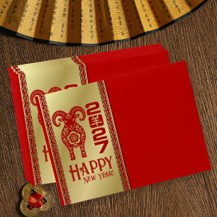 Chinese New year of the fire Goat 2027 Envelope