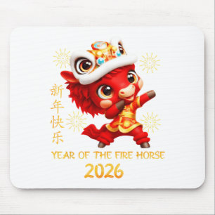 Chinese New Year Of The Fire Horse 2026 Lunar New  Mouse Mat