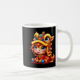 Chinese New Year Of The Horse 2026 Lunar Girls Lio Coffee Mug