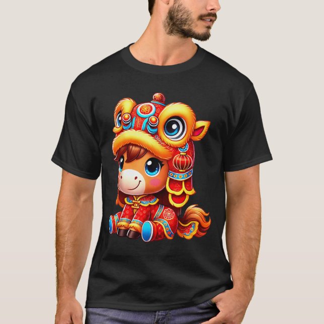 Chinese New Year Of The Horse 2026 Lunar New Year  T-Shirt (Front)