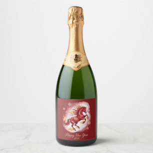 Chinese New year of the Horse 2026 Sparkling Wine Label