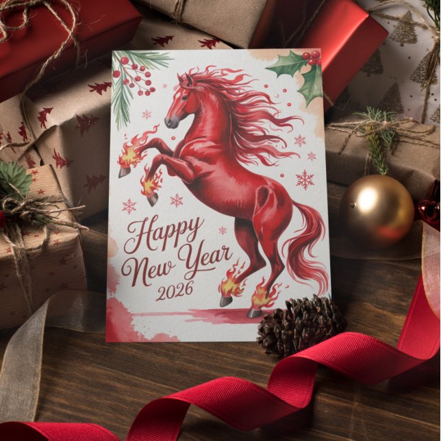 Chinese New year of the Horse 2026 Thank You Card (Creator Uploaded)