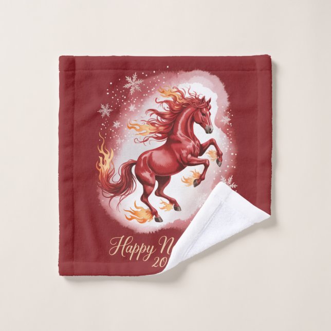 Chinese New year of the Horse 2026 Wash Cloth (Wash Cloth)