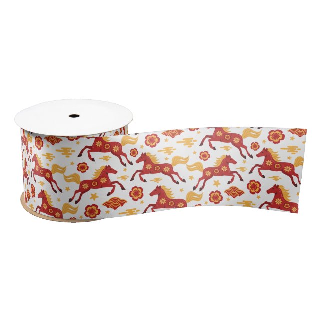 Chinese New Year of the Horse  Satin Ribbon (Spool)