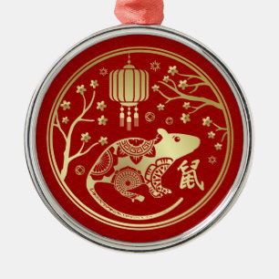 Chinese New Year of the Metal Rat 2020 Tree Decoration