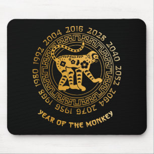 Chinese New Year Of The Monkey Chinese Zodiac Year Mouse Mat