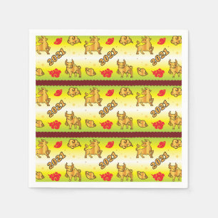 Chinese New Year of the Ox 2021 Napkin