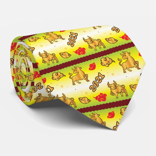 Chinese New Year of the Ox 2021 Tie (Rolled)