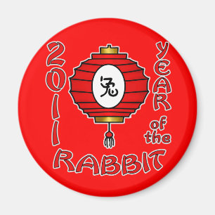 Chinese New Year of the Rabbit Design Magnet