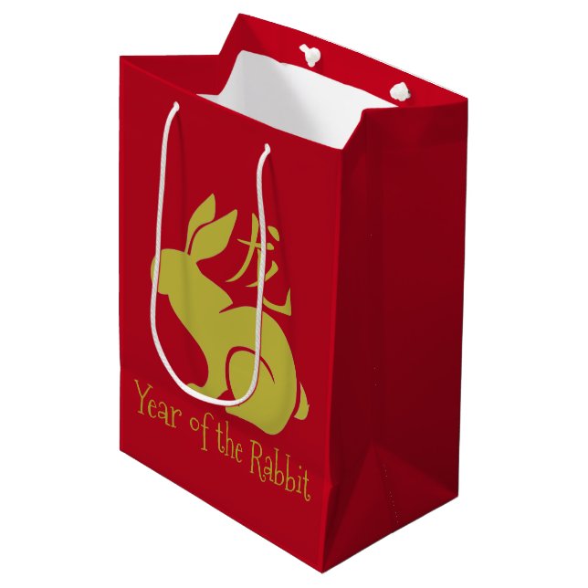 Chinese New Year of the Rabbit Gift Bag (Front Angled)