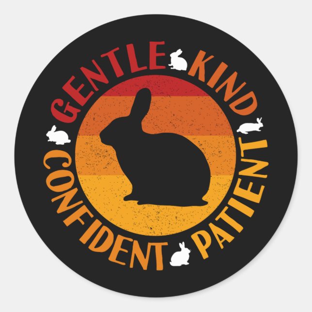 Chinese New Year of the Rabbit Traits Classic Round Sticker (Front)