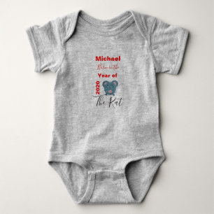 Chinese New Year of the Rat Personalised Baby Bodysuit