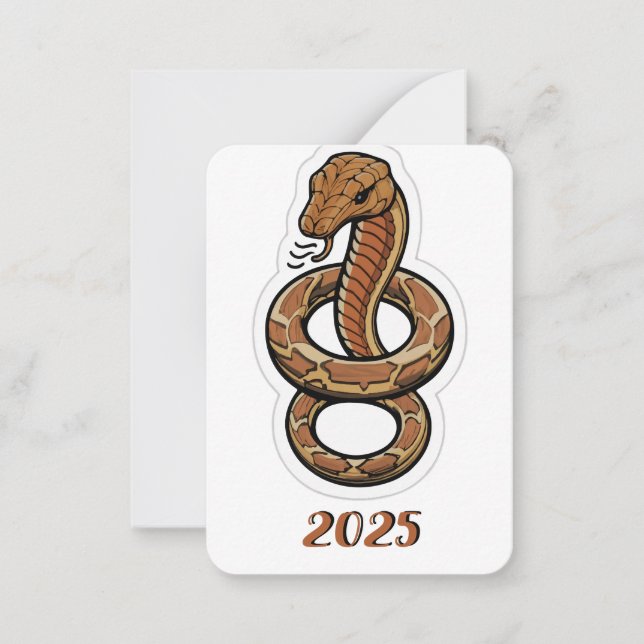 Chinese New Year Of The Snake 2025  Card (Front)