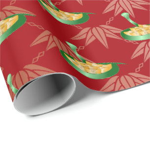 Chinese New Year of the Snake 2025 Fortune Money Wrapping Paper