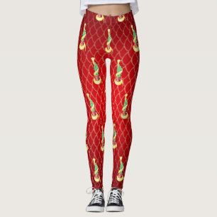 Chinese New Year of the Snake 2025 Lucky Bamboo Leggings