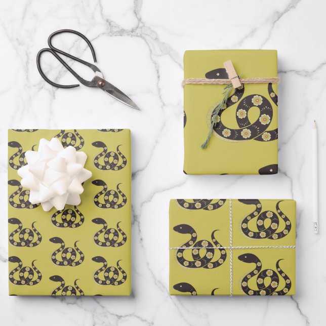 Chinese New Year of the Snake Wrapping Paper Sheet (Front)